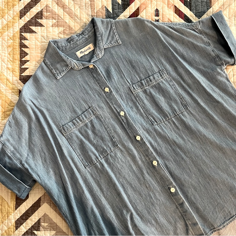 Madewell Denim Shortsleeved Buttondown